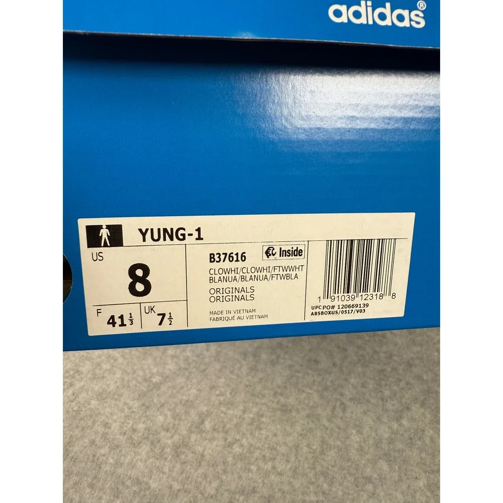 Adidas Originals Yung-1 Cloud White Sneakers B37616 Size‎ 8